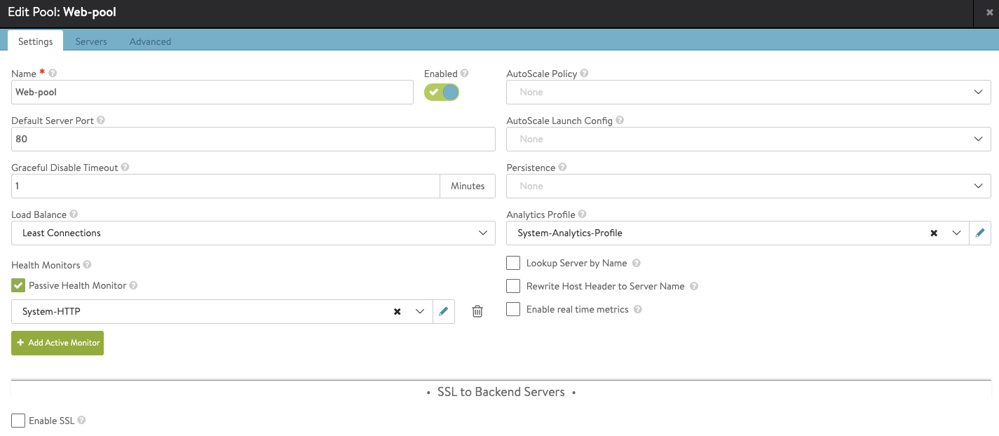 Avi Networks: Base Configuration